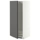 METOD High cabinet for fridge/freezer, white/VOXTORP dark grey vertical handle, 60x60x140 cm
