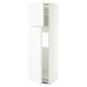 METOD High cabinet for fridge w 2 doors, white/VOXTORP matt white vertical handle, 60x60x200 cm