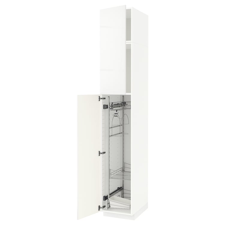 METOD خزانة مرتفعة مع أرفف مواد نظافة أبيض/Ringhult أبيض IKEA METOD خزانة مرتفعة مع أرفف مواد نظافة أبيض/Ringhult أبيض IKEA