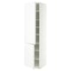 METOD High cabinet with shelves/2 doors, white/VOXTORP matt white vertical handle, 60x60x220 cm
