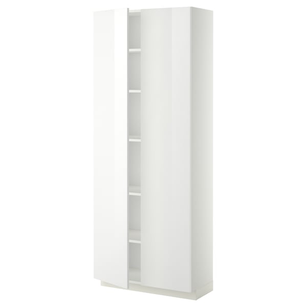 METOD High cabinet with shelves, white/Ringhult white, 80x37x200 cm