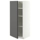 METOD High cabinet with shelves, white/VOXTORP dark grey vertical handle, 60x60x140 cm
