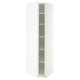 METOD High cabinet with shelves, white/VOXTORP matt white vertical handle, 60x60x200 cm