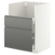 METOD / MAXIMERA Base cab f TALLSJÖN sink, white/Voxtorp stainless steel effect, 60x60 cm