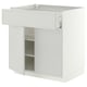 METOD / MAXIMERA Base cabinet with drawer/2 doors, white/Aspudden light grey, 80x60 cm