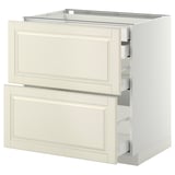 METOD / MAXIMERA Base cb 2 frnts/2 low/1 md/1 hi drw, white/Bodbyn off-white, 80x60 cm