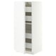 METOD / MAXIMERA High cabinet with drawers, white/VOXTORP matt white vertical handle, 60x60x140 cm