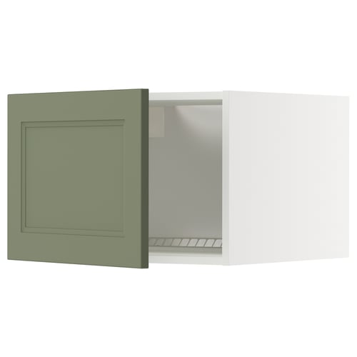 METOD wall cabinet, grey-green, square, modern.