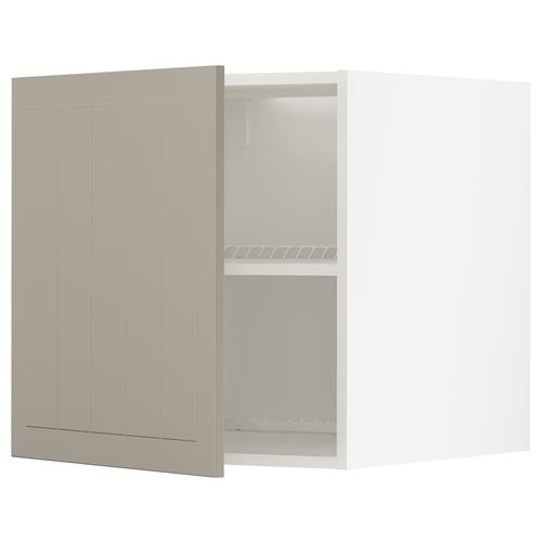 Modern beige METOD cabinet with 2 doors & adjustable shelf.