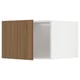 METOD Top cabinet for fridge/freezer, white/Tistorp brown walnut effect, 60x40 cm