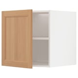 METOD Top cabinet for fridge/freezer, white/Vedhamn oak, 60x60 cm