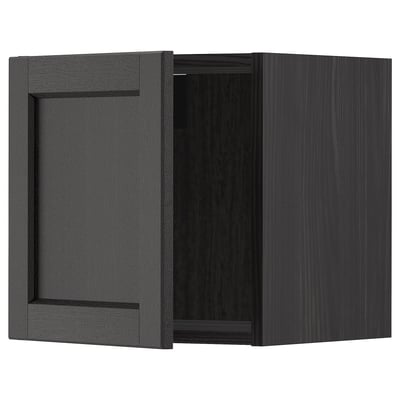 METOD Wall cabinet, black/Lerhyttan black stained, 40x40 cm