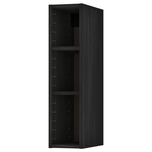 METOD wall cabinet, dark, sleek, 2 shelves, maximises space.