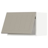 METOD Wall cabinet horizontal w push-open, white/Stensund beige, 60x40 cm