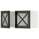 METOD Wall cabinet w 2 glass dr/crossbar., white/Bodbyn black, 80x40 cm