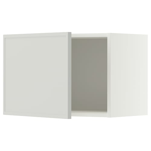 METOD Wall cabinet, white/Aspudden light grey, 60x40 cm