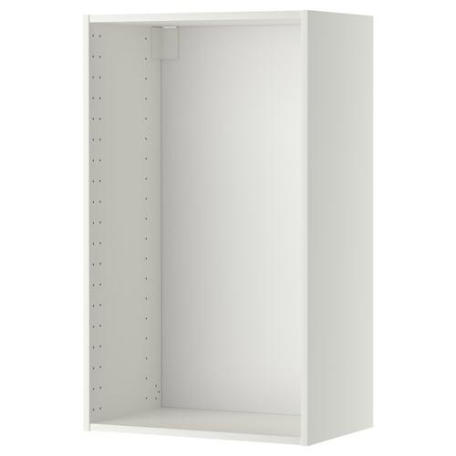 METOD white wall cabinet, rectangular, modern design. 18mm fibreboard frame, acrylic paint finish.
