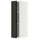 METOD Wall cabinet with shelves, white/Bodbyn black, 20x80 cm