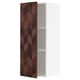METOD kitchen cabinet, white, herringbone wood veneer door, square, adjustable shelf.