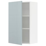 METOD Wall cabinet with shelves, white/Kallarp light grey-blue, 60x100 cm