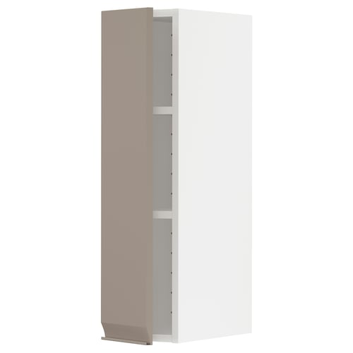 METOD kitchen unit, grey-beige, modern design, vertical shape with matte finish.