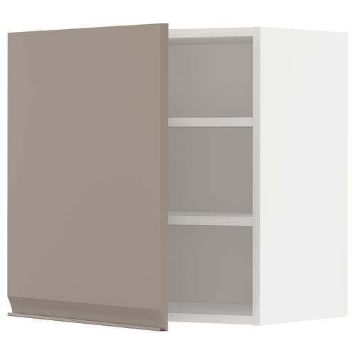 METOD kitchen cabinet in light grey-beige with a modern design, featuring a sleek door and adjustable shelves.