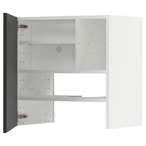 METOD kitchen cabinet in white with adjustable shelves; modern, minimalist design.