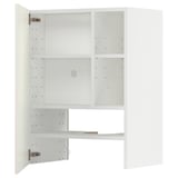 METOD Wall cb f extr hood w shlf/door, white/Veddinge white, 60x80 cm