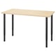 MITTCIRKEL / OLOV Desk, lively pine effect/black, 120x60 cm