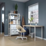 MITTCIRKEL / OLOV Desk, lively pine effect/white, 120x60 cm