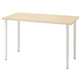 MITTCIRKEL / OLOV Desk, lively pine effect/white, 120x60 cm