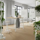 MITTZON Conference table, birch veneer/white, 120x108x105 cm
