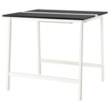 MITTZON Conference table, black stained ash veneer/white, 120x108x105 cm