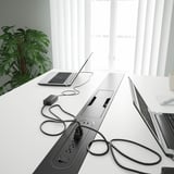 MITTZON Conference table, white/black, 120x108x105 cm