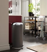 MJÖSA Pedal bin, dark grey, 30 l