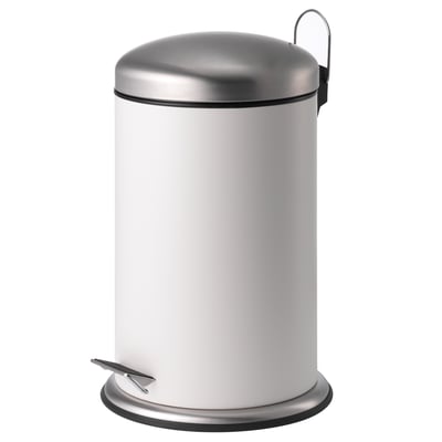 MJÖSA Pedal bin, white, 12 l