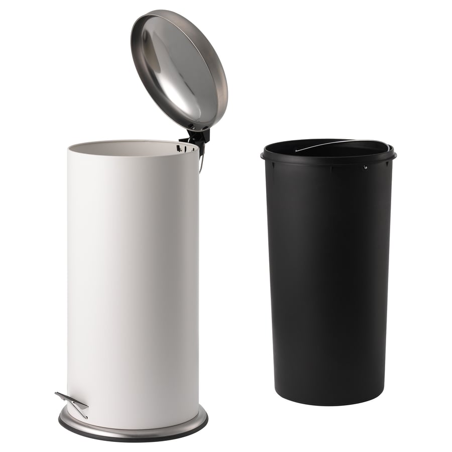 MJÖSA pedal bin, white, 30 l - IKEA
