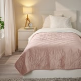 MJUKPLISTER Bedspread, light pink, 160x250 cm