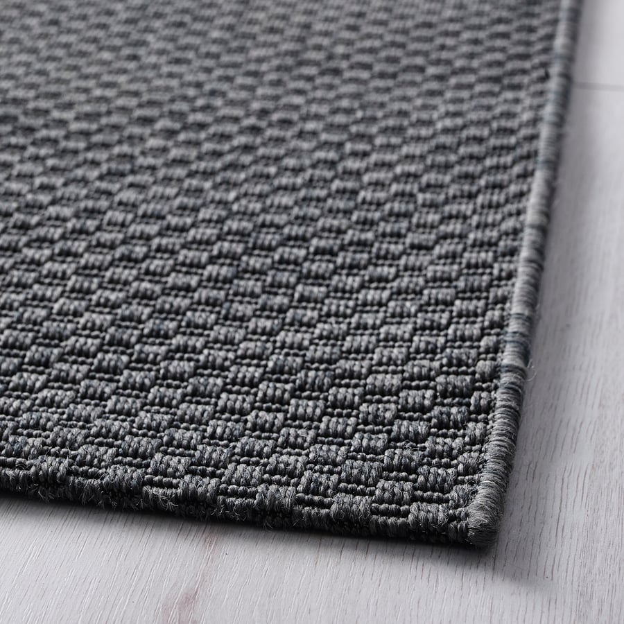 MORUM Rug flatwoven, in/outdoor dark grey IKEA