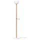 MOSSPLYM Floor uplighter/reading lamp, opal white glass/oak, 180 cm