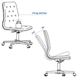 MULLFJÄLLET Conference chair with castors, Naggen beige