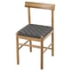 NACKANÄS chair, light wood, woven seat, curved back.