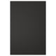 Black NICKEBO cabinet front, made from recycled wood and plastic, sleek and modern design.