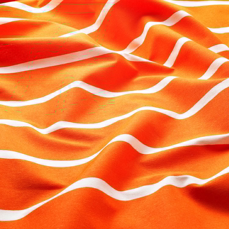 NICKFIBBLA Precut fabric orange white/stripe IKEA