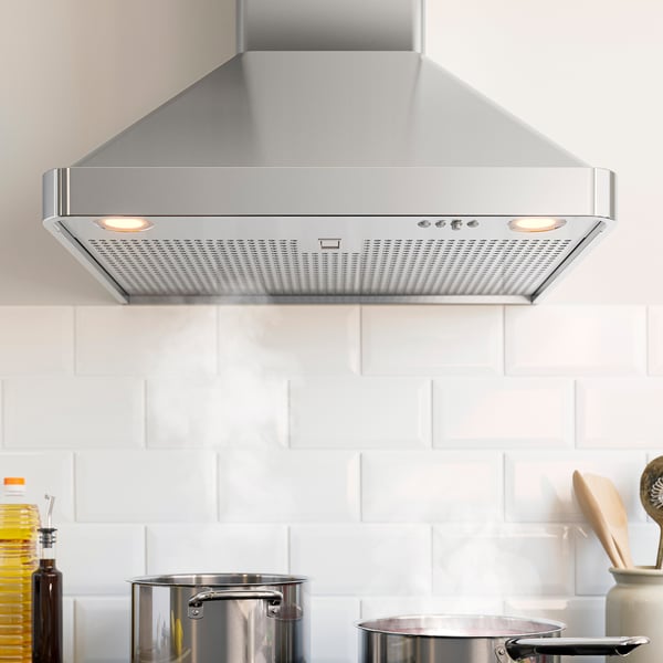 NILSBYN Wall mounted extractor hood, IKEA 300 stainless steel colour, 60 cm
