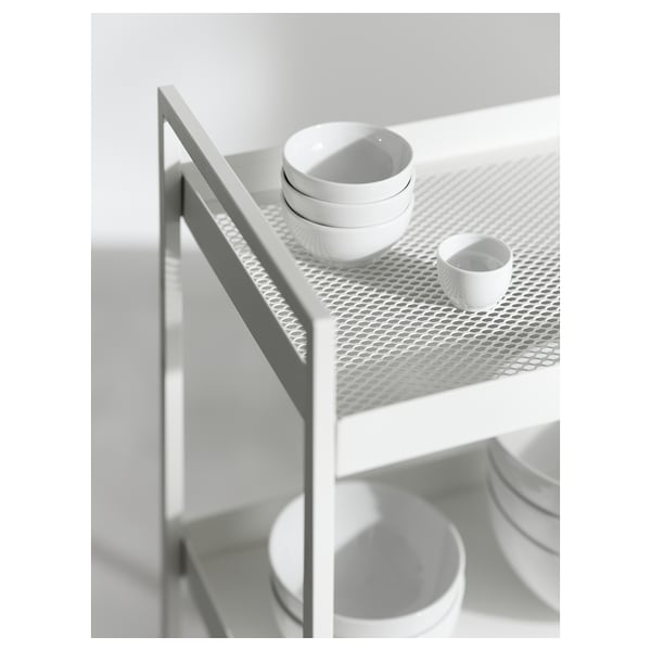 NISSAFORS Trolley, white, 50.5x30x83 cm