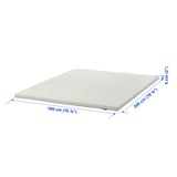 NISSEHOLM Mattress pad, white, 180x200 cm