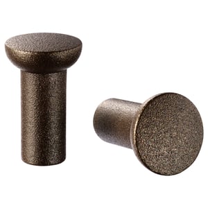 Bronze NYDALA knobs, one upright, one sideways.