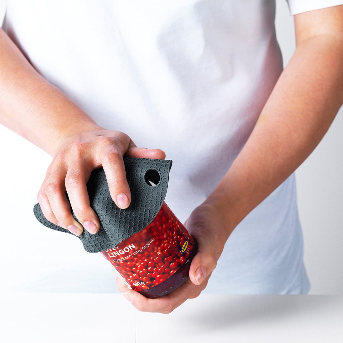 OMTÄNKSAM Jar gripper bluegrey IKEA