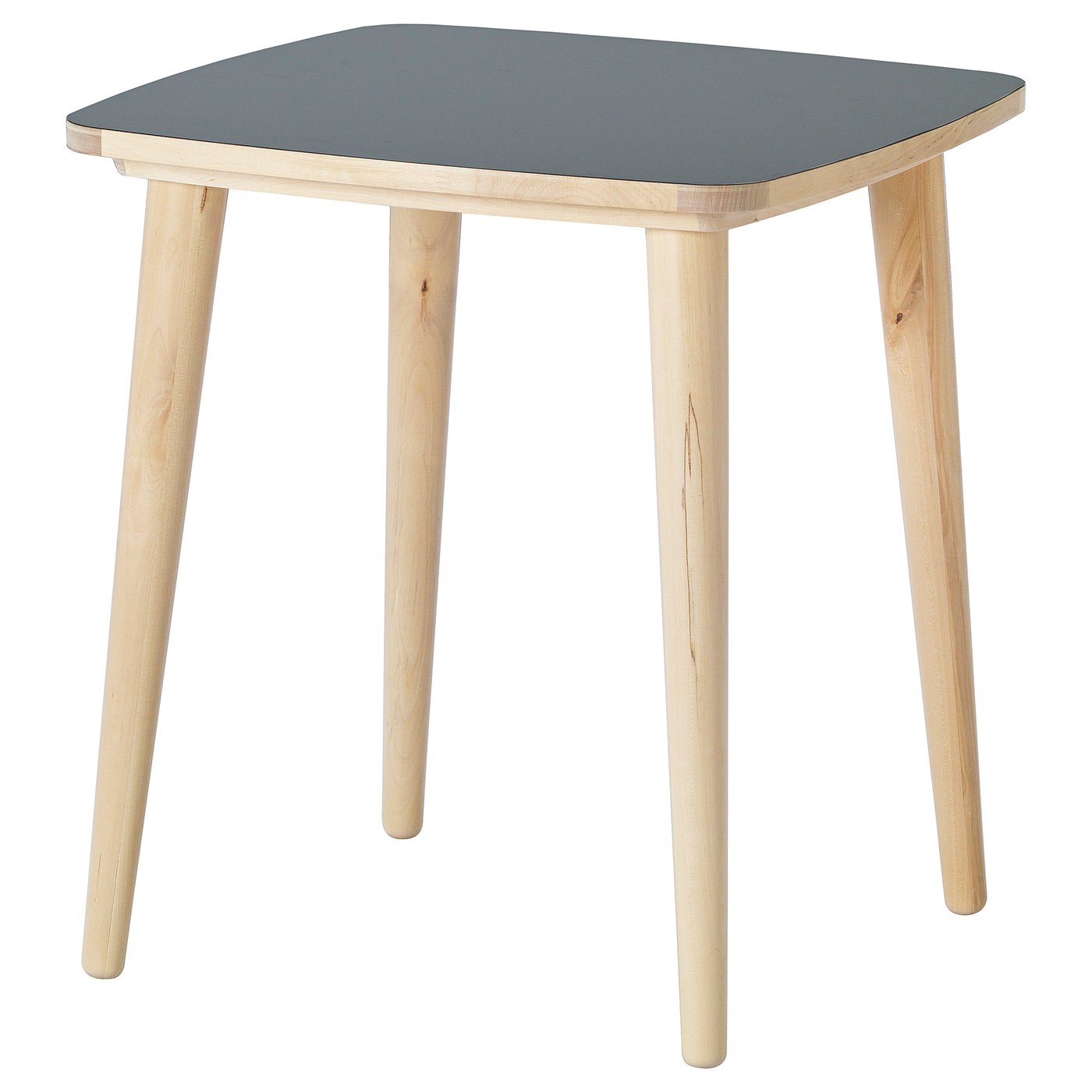 OMTÄNKSAM Side table - anthracite, birch - IKEA